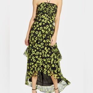 ✅New “WAYF” Zander Floral Print Halter Dress